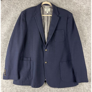Jos A Bank 1905 Blazer Sport Coat Mens XXL Blue Elbow Patch Tailored Fit Career